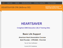 Tablet Screenshot of heartsavercpromaha.com
